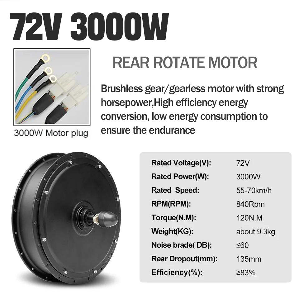 3000W MTX39 E bike Conversion  - Ebike Conversion Kit 72V 3000W recension och pris