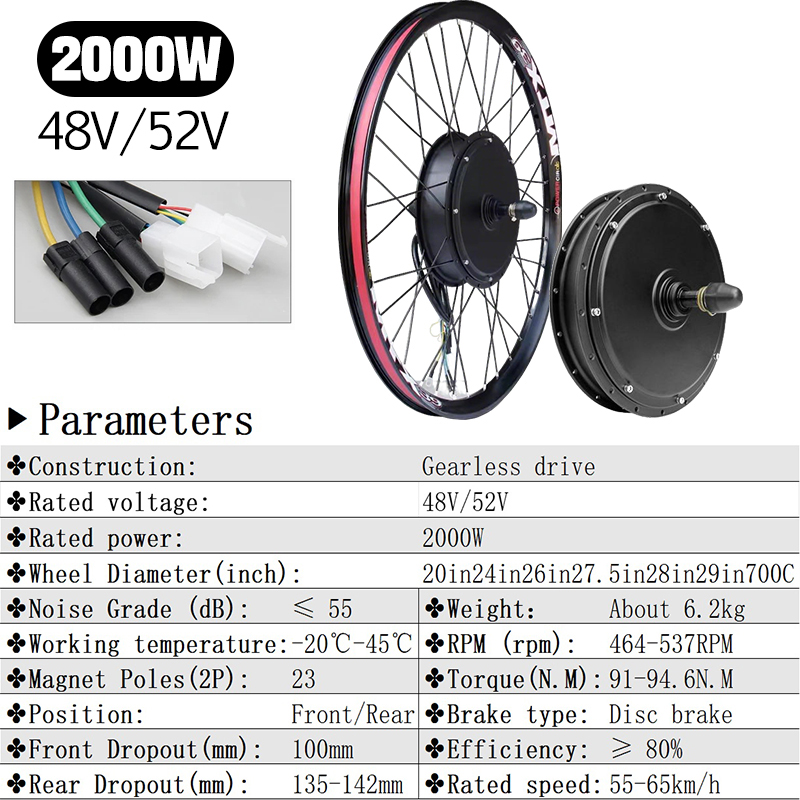 72V 5000W E-Bike Conversion Ki - 72V 5000W Hub Motor Kit recension och pris