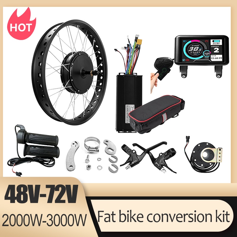 72V 3000W Fat Tire Snow Bike M - Fat Tire Ebike Conversion Kit 2000W recension och pris