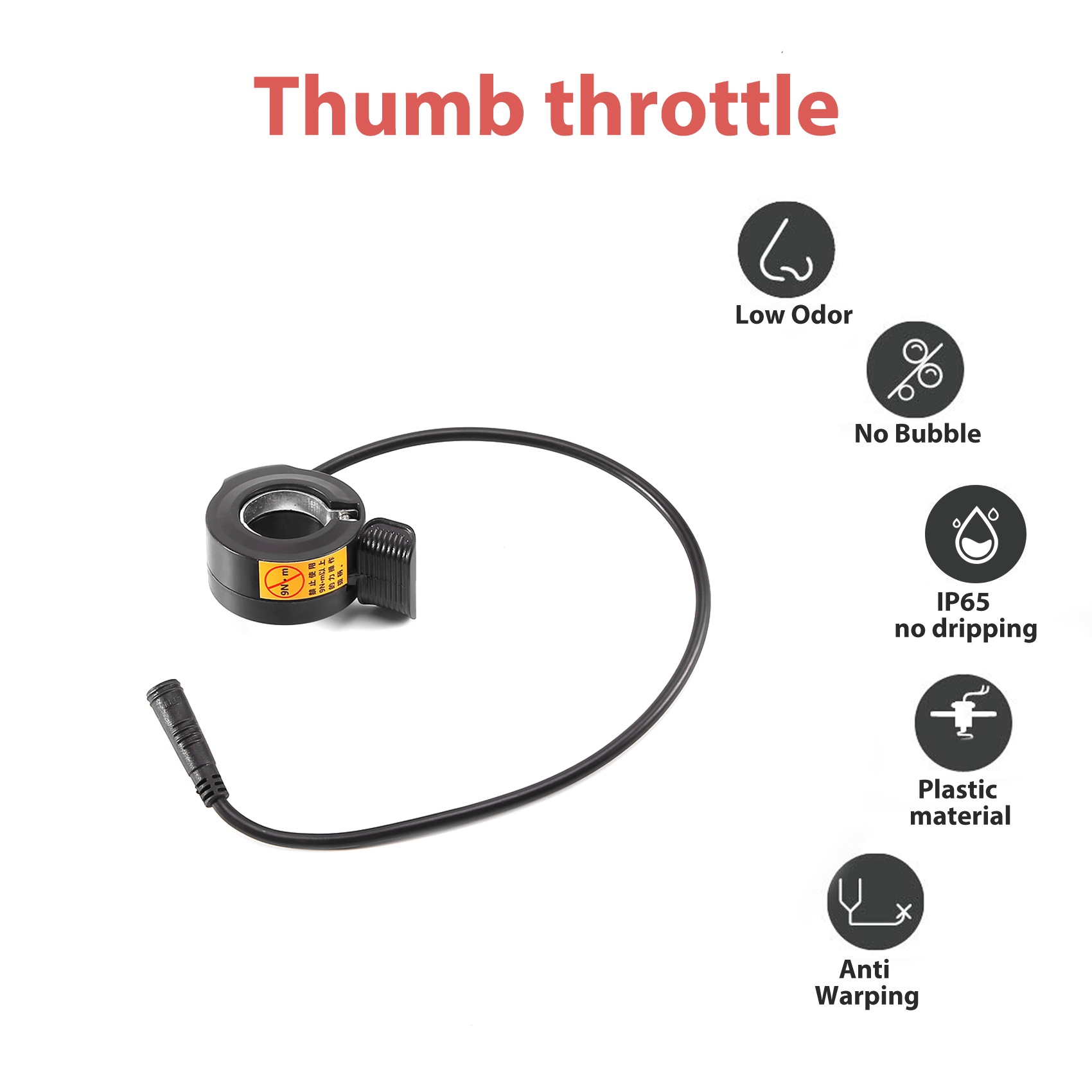 ABME New Thumb Throttle for Mi - Mid Drive Motor Kit 52V 1000W recension och pris